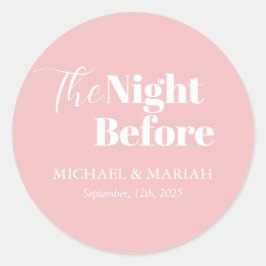 Pegatina Redonda Sencilla Elegante La Noche Antes de la Cena de Ens