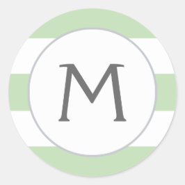 Pegatina Redonda Sencillamente rayas Pegatinas monográficos / menta