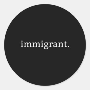 Pegatina Redonda Sencillo anti-racismo Minimalista
