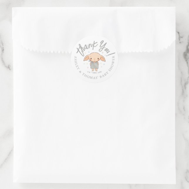 Pegatina Redonda Sencillo Baby Shower de Harry Potter (Bolso)