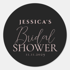 Pegatina Redonda Sencillo Elegante Chorreo Caligrafía Despedida de 