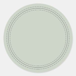 Pegatina Redonda Sencillo Pastel Verde Escribir Encima Rústico Case