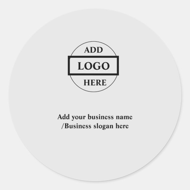 Pegatina Redonda Sencillo y elegante logo de la empresa (Anverso)