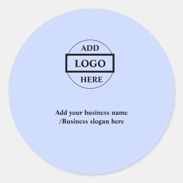 Pegatina Redonda Sencillo y elegante logo de la empresa (Anverso)