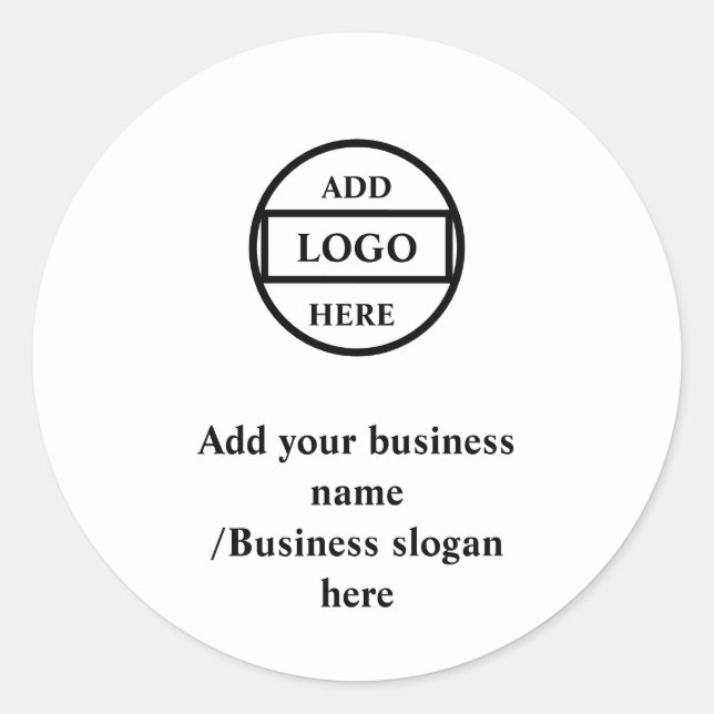 Pegatina Redonda Sencillo y elegante logo de la empresa (Anverso)