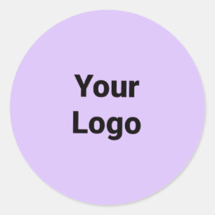 Pegatina Redonda Sencillo y elegante logo de personalizado aquí com