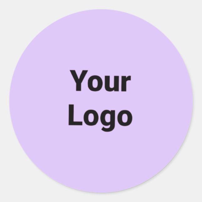 Pegatina Redonda Sencillo y elegante logo de personalizado aquí com (Anverso)