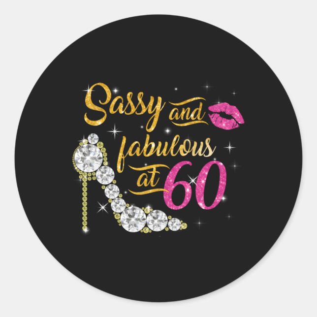 Pegatina Redonda Sencillo Y Fabuloso Con 60 60 Zapatos (Anverso)
