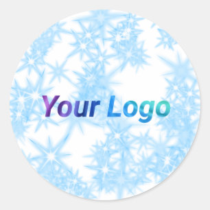 Pegatina Redonda Sencillo y minimalista logotipo personalizado eleg