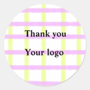 Pegatina Redonda Sencillo y minimalista logotipo personalizado eleg