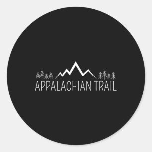 Pegatina Redonda Senderismo minimalista en el Appalachian Trail par