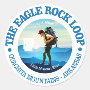 Pegatina Redonda Sendero de Loop Rock Eagle