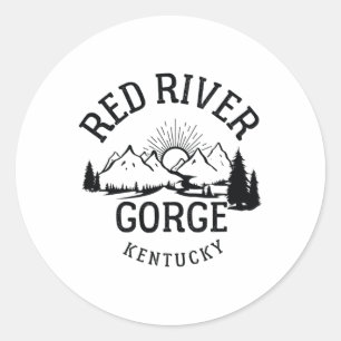 Pegatina Redonda Sendero Red River Gorge Kentucky Parques Caminata