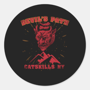 Pegatina Redonda Senderos Del Diablo En Nueva York