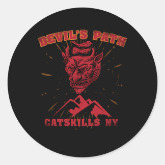 Pegatina Redonda Senderos Del Diablo En Nueva York