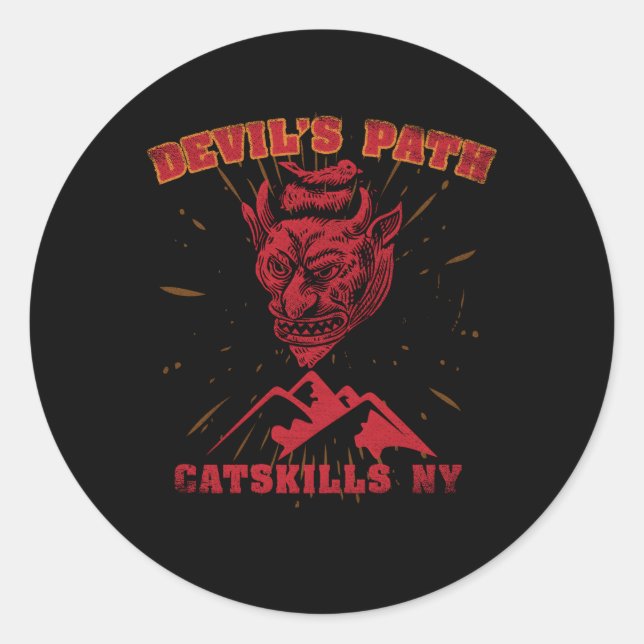 Pegatina Redonda Senderos Del Diablo En Nueva York (Anverso)