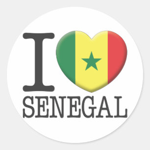 Pegatina Redonda Senegal