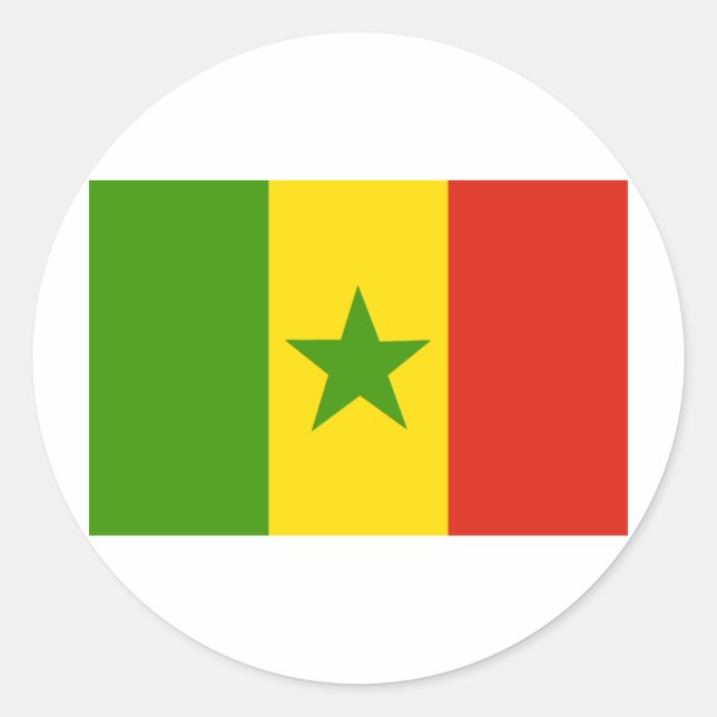 Pegatina Redonda Senegal (Anverso)