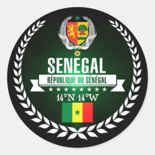 Pegatina Redonda Senegal