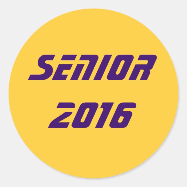 Pegatina Redonda Senior 2016 (Anverso)