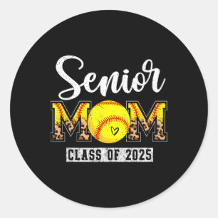 Pegatina Redonda Senior 2025 Softll Mamá Senior Mama 2025 Leopardo 