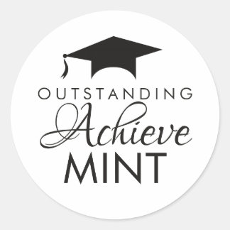 Pegatina Redonda Senior Class of 2026 Graduation Party Mint 