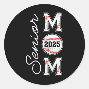 Pegatina Redonda Senior Mom 2025 Vende Mamá Cl De 2025 Graduación