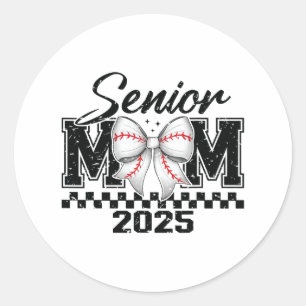 Pegatina Redonda Senior Mom Sell 2025 Cl De 2025 Graduación 1