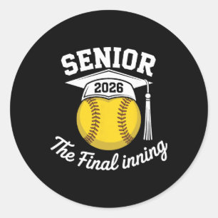 Pegatina Redonda Senior Softll Cl de 2026 El conjunto final Licenci