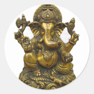 PEGATINA REDONDA SEÑOR GANESH HINDU GOD