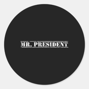 Pegatina Redonda Señor Presidente Apoyador Del 4 De Julio