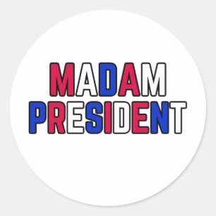 Pegatina Redonda Señora Presidenta
