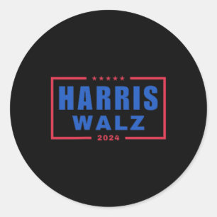 Pegatina Redonda Señora Presidenta, Kamala Harris Tim Wheimer Vp Br