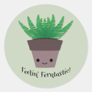Pegatina Redonda Sensación de Fern Ferntastico