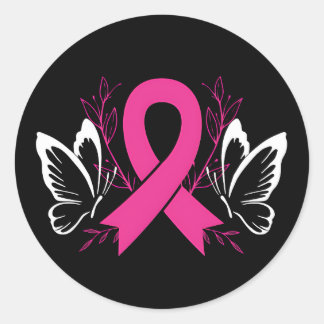 Pegatina Redonda sensibilización acerca del cáncer de mama