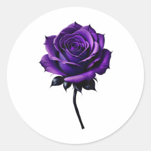 Pegatina Redonda Sensibilización de Heimers Rosa púrpura _1