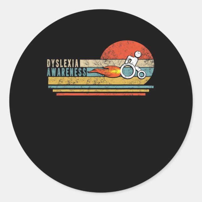 Pegatina Redonda Sensibilización Discapacidad Regalos silla de rued (Anverso)