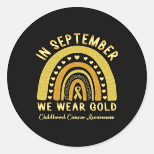 Pegatina Redonda Sensibilización sobre el cáncer infantil El tiburó