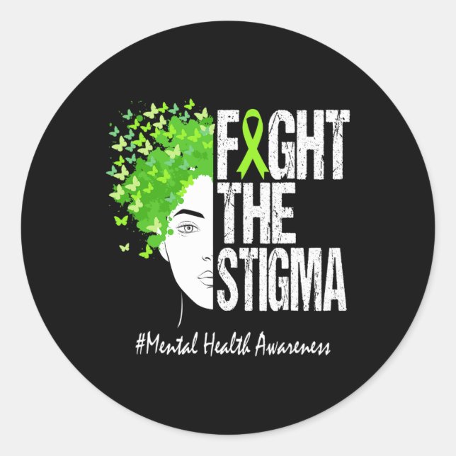 Pegatina Redonda Sensibilización sobre el estigma en materia de sal (Anverso)