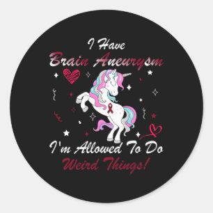 Pegatina Redonda Sensibilización sobre el neuralismo cerebral Borgo