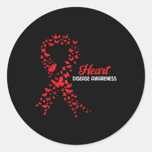 Pegatina Redonda Sensibilización sobre enfermedades cardíacas Marip