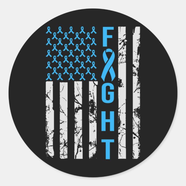 Pegatina Redonda Sensibilización sobre la diabetes en la bandera de (Anverso)