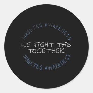 Pegatina Redonda Sensibilización sobre la diabetes T1D - Diabetes M