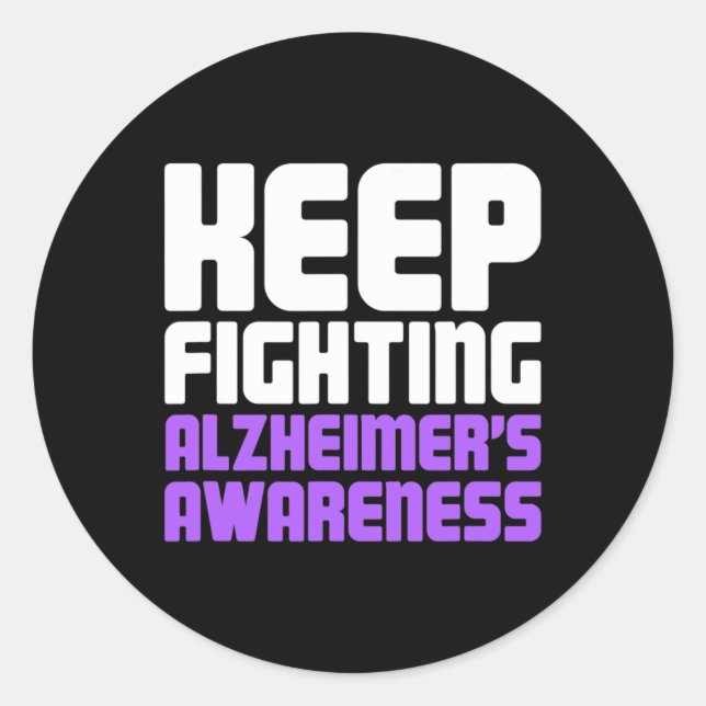 Pegatina Redonda Sensibilización sobre la enfermedad de Dementia He (Anverso)