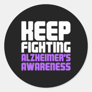 Pegatina Redonda Sensibilización sobre la enfermedad de Dementia He