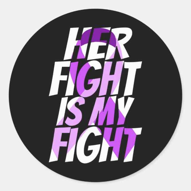 Pegatina Redonda Sensibilización sobre la enfermedad del Heimer de  (Anverso)