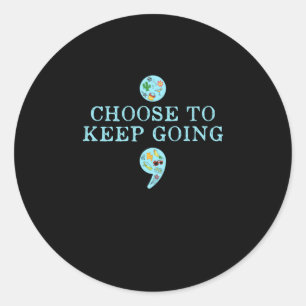 Pegatina Redonda Sensibilización sobre la prevención del suicidio