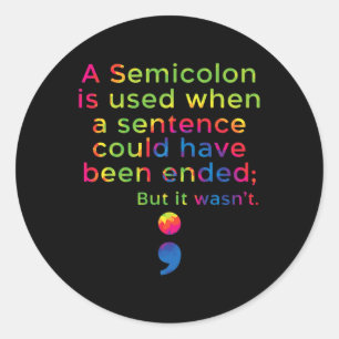 Pegatina Redonda Sensibilización sobre la prevención del suicidio D