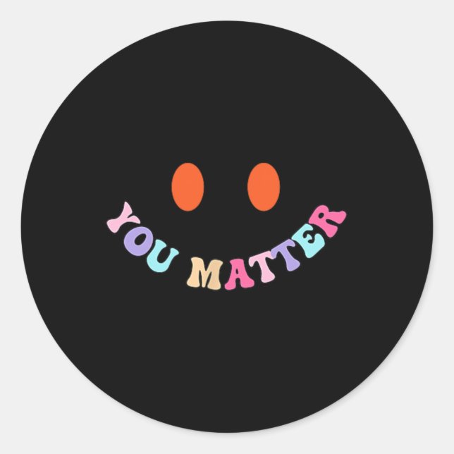 Pegatina Redonda Sensibilización sobre la salud: problema con 2 hom (Anverso)