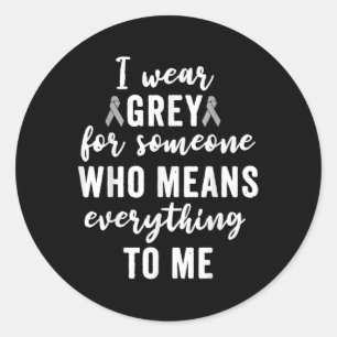 Pegatina Redonda Sensibilización sobre los tumores cerebrales T Cam